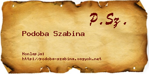 Podoba Szabina névjegykártya