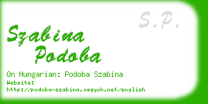 szabina podoba business card